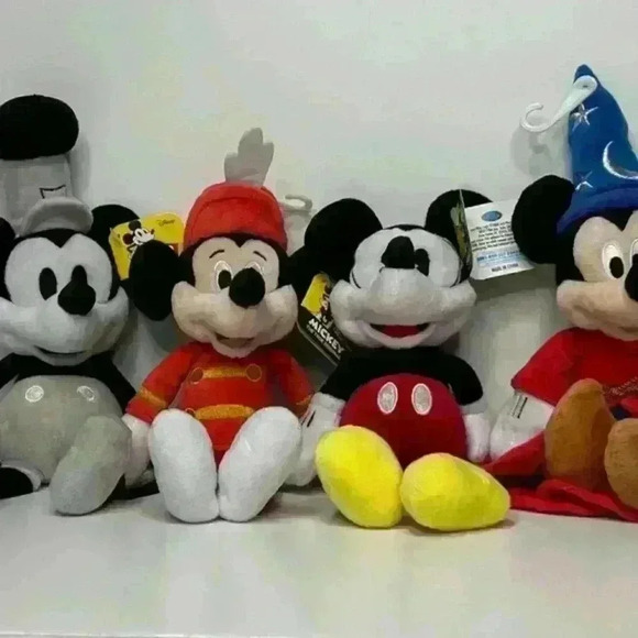 Disney Other - Disney Mickey Mouse 90 Years‎ of Magic Set of 4 10" Plush